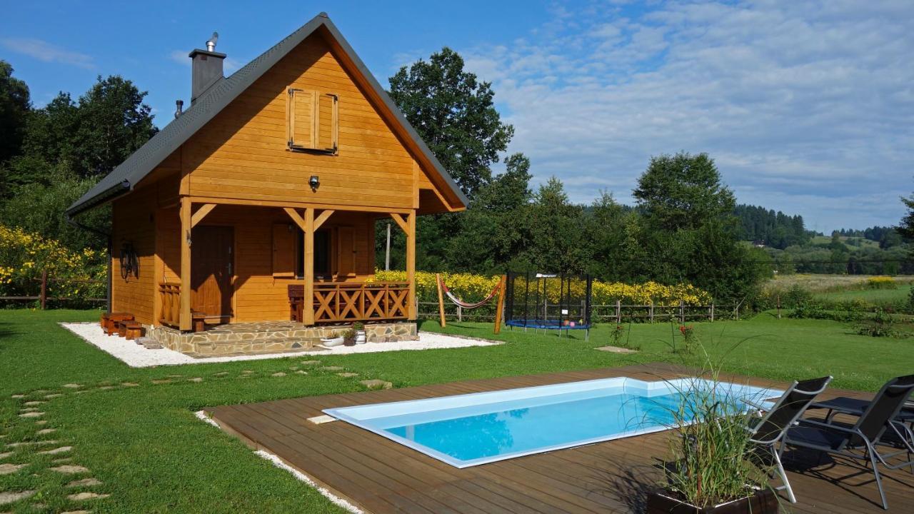 Domek Skowronek Z Basenem Lesko Exteriér fotografie