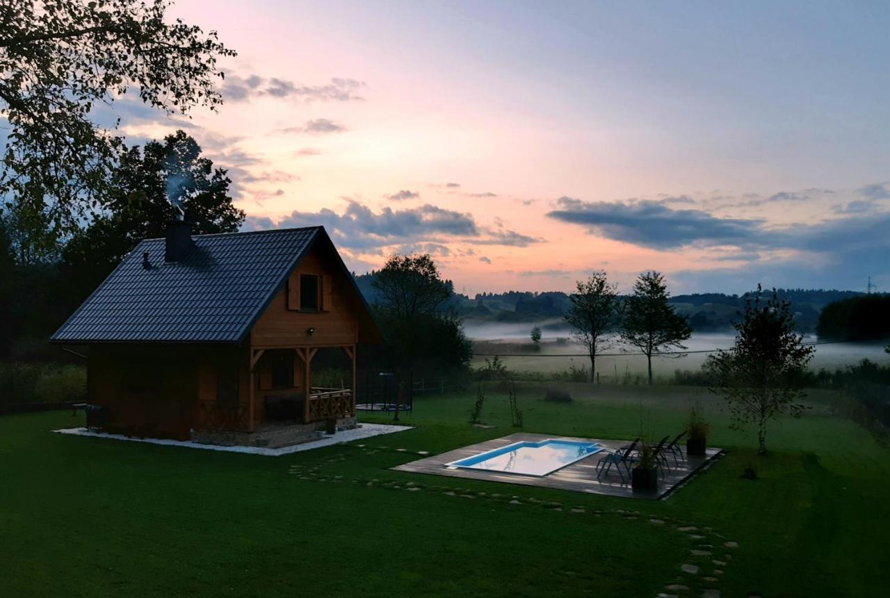 Domek Skowronek Z Basenem Lesko Exteriér fotografie